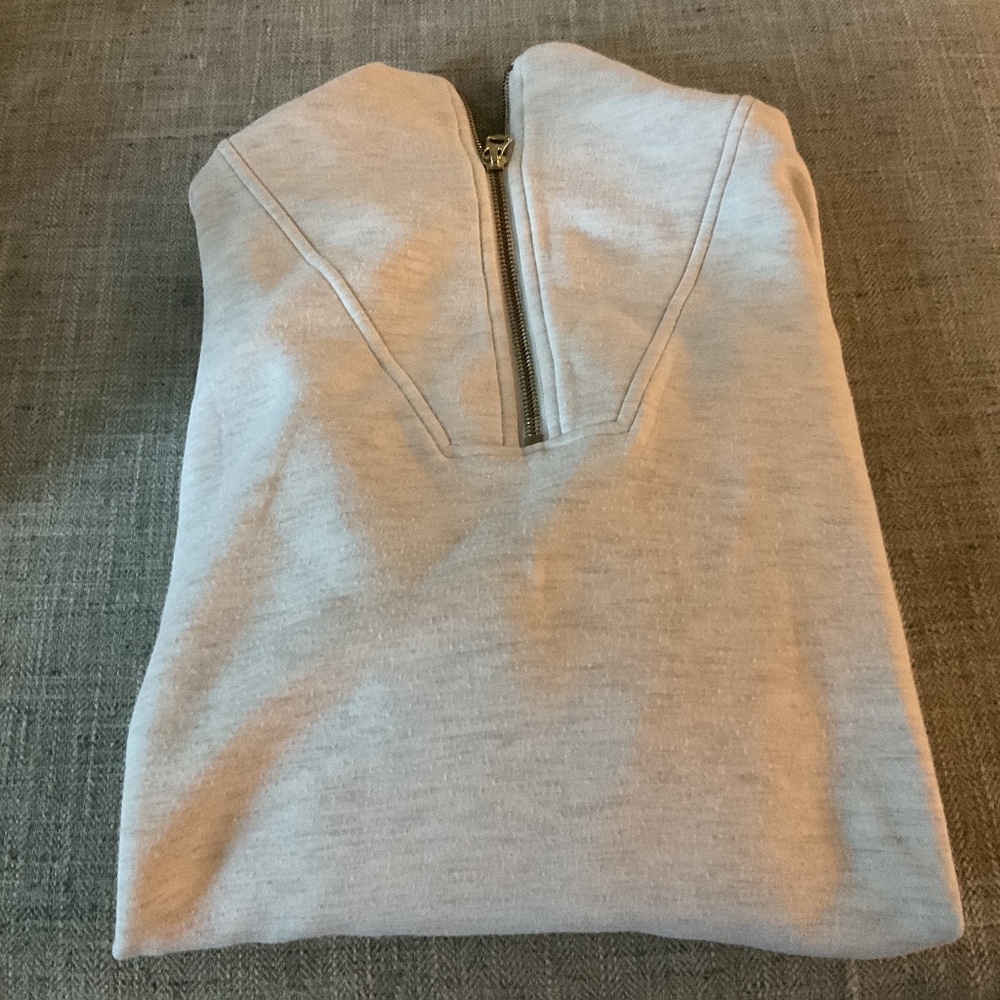 Varley Hawley Half-Zip Sweat Sz Small Color Ivory Marl